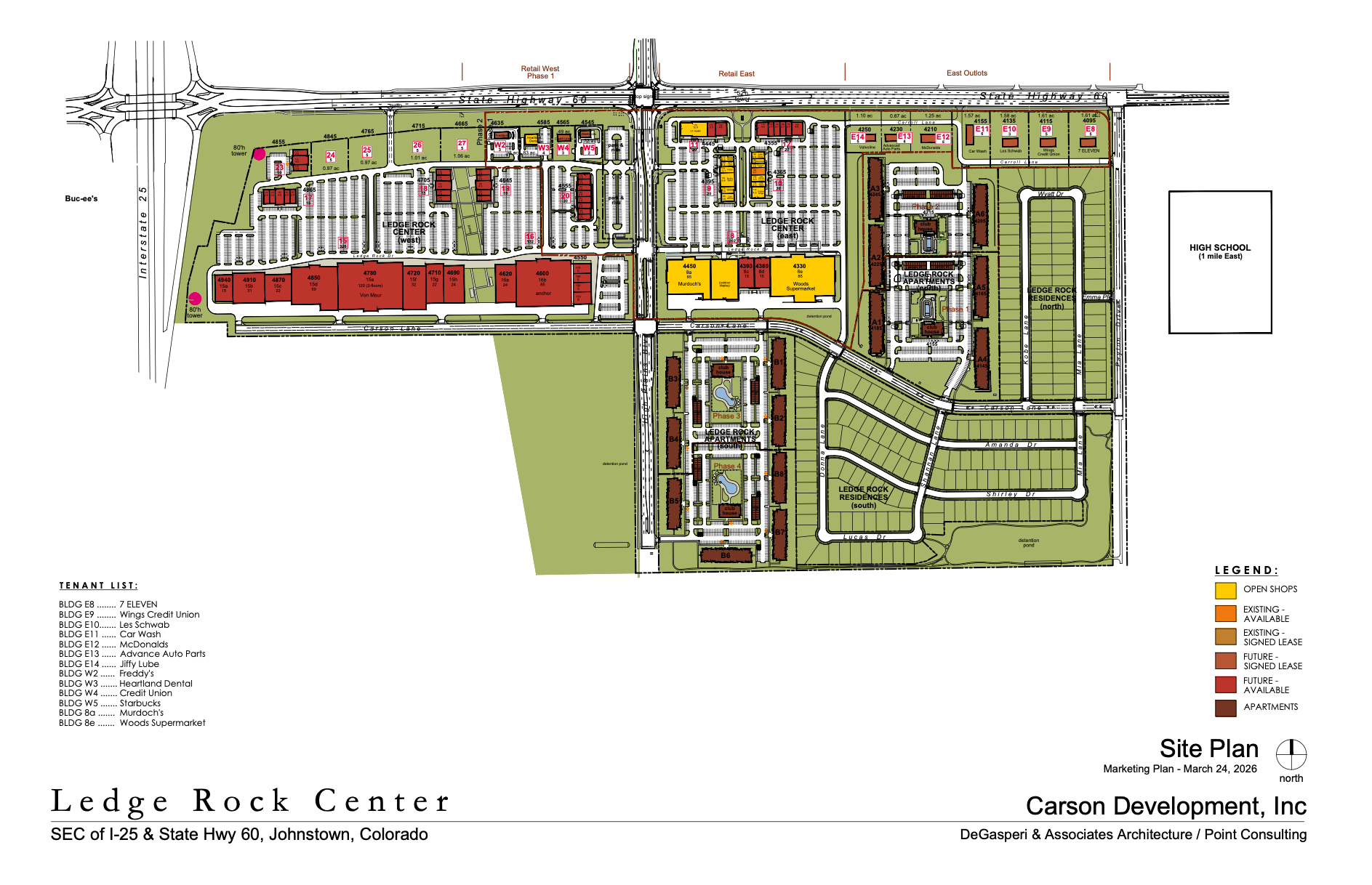 Ledge Rock Center site plan
